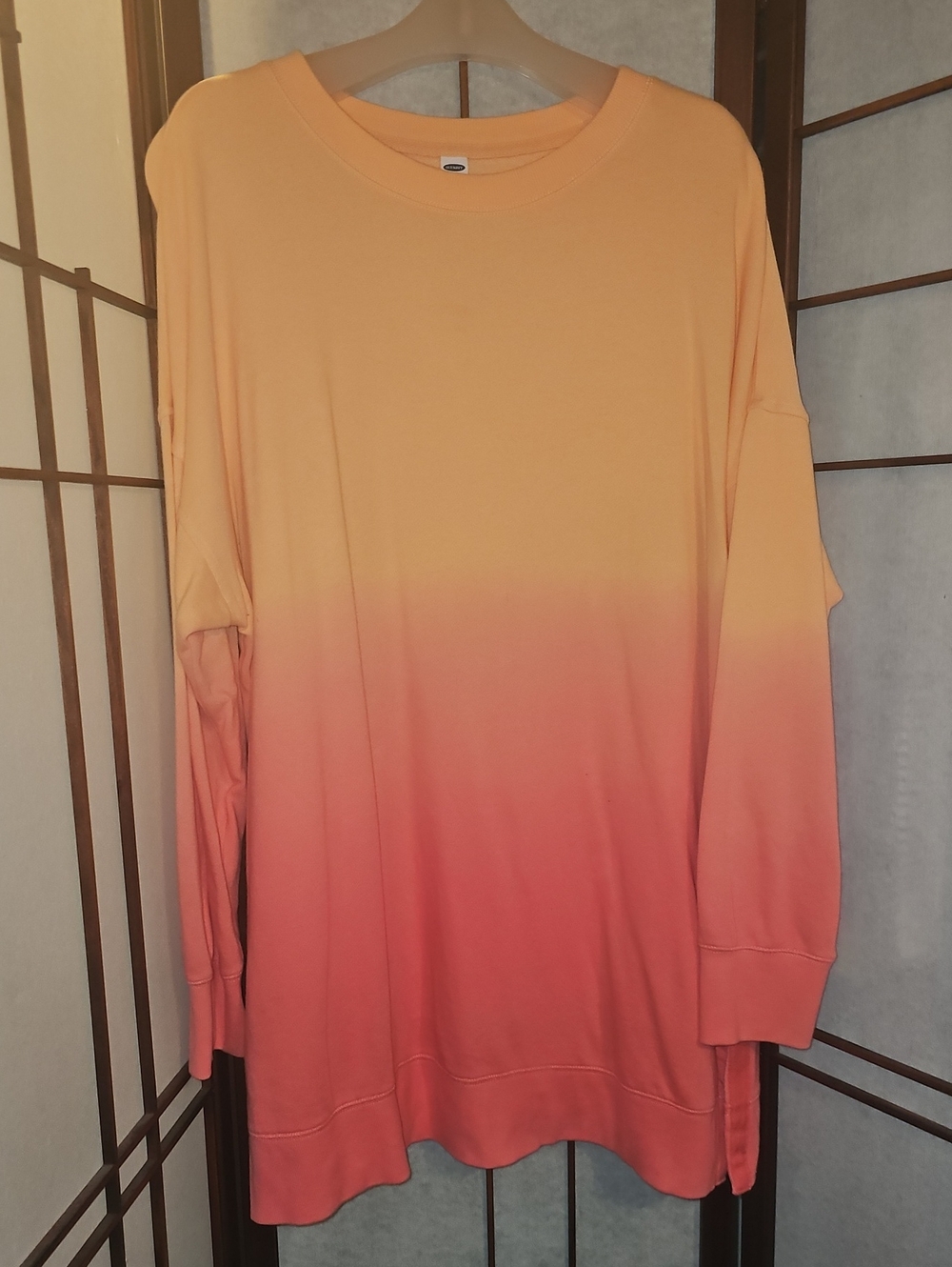 Old Navy Women's Ombre Sweatshirt - Peach to Coral
